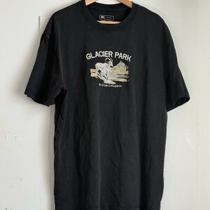 Glacier Park Black T-Shirt Embroidered